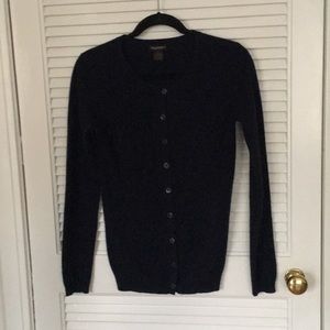 Philosophy Navy Blue Cashmere Button Down Sweater